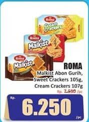 Promo Harga Roma Malkist Abon, Cream Crackers, Crackers 105 gr - Hari Hari