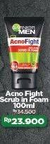 Promo Harga GARNIER MEN Acno Fight Facial Foam Anti-Acne Scrub 100 ml - Alfamart