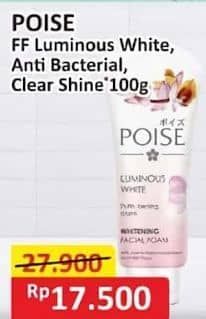 Promo Harga Poise Facial Foam Anti Bacterial, Clear Shine 100 gr - Alfamart