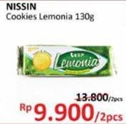 Promo Harga NISSIN Cookies Lemonia Lemon per 2 pouch 130 gr - Alfamidi