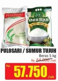 Promo Harga PULO SARI/ SUMUR TUJUH Beras 5 kg  - Hari Hari