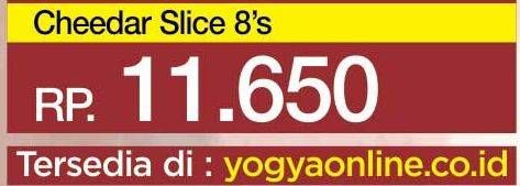 Promo Harga MEG Cheddar Slice 128 gr - Yogya