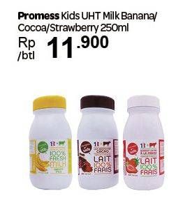 Promo Harga PROMESS Kids Milk Banana Milk, Cocoa Milk, Strawberry Milk 250 ml - Carrefour