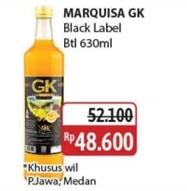 Promo Harga GK Syrup Markisa Asli Black Label 630 ml - Alfamidi