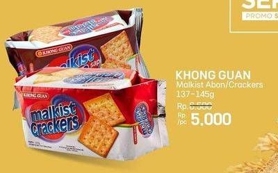 Promo Harga Khong Guan Malkist Abon Sapi, Crackers 135 gr - LotteMart