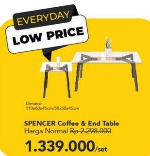 Promo Harga Spencer End Table & Coffee Table  - Carrefour