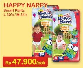 Promo Harga Happy Nappy Smart Pantz Diaper L30, M34  - Indomaret