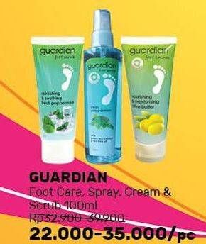 Promo Harga GUARDIAN Foot Care, Spray, Cream & Scrub 100 mL  - Guardian
