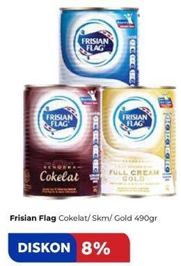 Promo Harga FRISIAN FLAG Susu Kental Manis Cokelat, Gold, Putih 490 gr - Carrefour