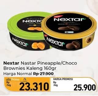 Promo Harga Nabati Nextar Cookies Nastar Pineapple Jam, Brownies Choco Delight 160 gr - Carrefour