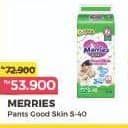 Promo Harga Merries Pants Good Skin S40 40 pcs - Alfamart