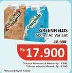 Promo Harga Greenfields Fresh Milk All Variants 500 ml - Alfamidi