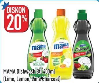 Promo Harga Mama Lime Cairan Pencuci Piring Charcoal, Lime, Lemon 400 ml - Hypermart