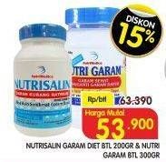Promo Harga NUTRISALIN Garam Diet Btl 200gr & NUTRISALIN Garam Btl 300gr  - Superindo