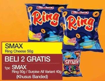 Promo Harga SMAX Snack Ring Keju 50 gr - Yogya