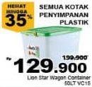 Promo Harga LION STAR Wagon Container VC-15 Kecuali 50000 ml - Giant