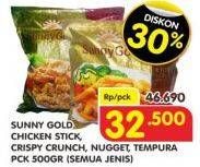 Promo Harga SUNNY GOLD Chicken Nugget/Tempura/Stick/Crunch 500gr  - Superindo