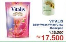 Promo Harga VITALIS Body Wash White Glow 450 ml - Indomaret