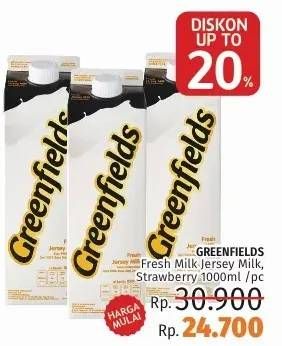 Promo Harga GREENFIELDS Jersey Fresh Milk 1000 ml - LotteMart