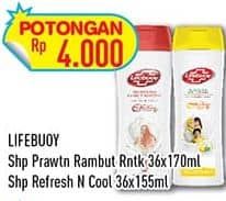 Promo Harga Lifebuoy Shampoo Anti Hair Fall, Refresh Cool 170 ml - Hypermart
