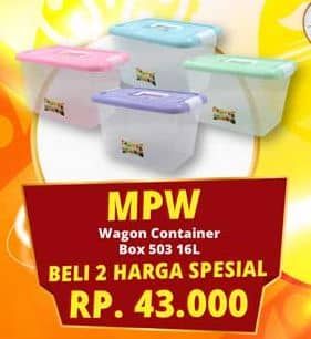 Promo Harga MPW Wagon Container 503 16000 ml - Yogya