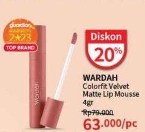 Promo Harga Wardah Colorfit Velvet Matte Lip Mousse 4 gr - Guardian