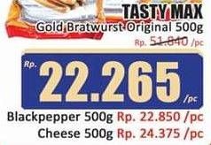 Promo Harga Tastymax Gold Bratwurst Cheese 500 gr - Hari Hari