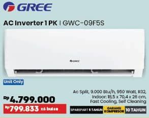 Promo Harga Gree GWC-09F5S | AC Inveter 1 PK  - COURTS