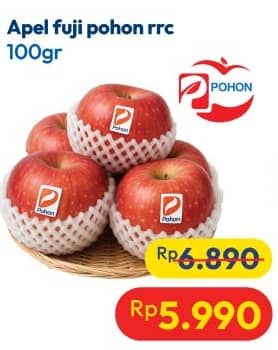 Promo Harga Apel Fuji RRC Pohon per 100 gr - Hypermart