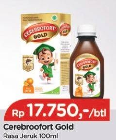 Promo Harga CEREBROFORT Gold Suplemen Makanan Jeruk 100 ml - TIP TOP