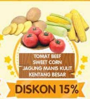 Promo Harga Tomat Beef/Jagung Manis Kupas/Jagung Manis Kulit/Kentang Besar  - Yogya