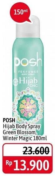 Promo Harga POSH Hijab Perfumed Body Spray Green Blossom, Winter Magic 150 ml - Alfamidi