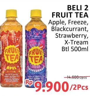 Promo Harga Sosro Fruit Tea Apple, Freeze, Blackcurrant, Stroberi, Xtreme Apple + Blackcurrant 500 ml - Alfamidi