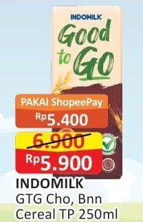 Promo Harga Indomilk Good To Go Banana Strawberry, Chocolate Avocado 250 ml - Alfamart