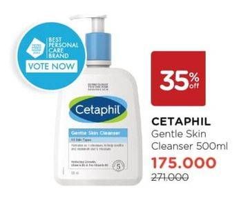 Promo Harga Cetaphil Gentle Skin Cleanser 500 ml - Watsons