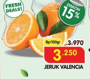 Promo Harga Jeruk Valencia per 100 gr - Superindo