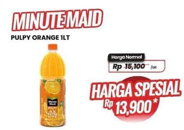 Promo Harga Minute Maid Juice Pulpy Orange 1000 ml - Carrefour