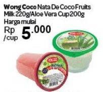 Promo Harga Wong Coco Nata De Coco Fruit Milk & Aloe Vera  - Carrefour