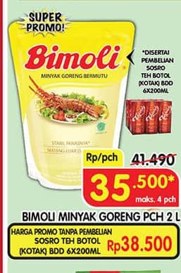 Promo Harga Bimoli Minyak Goreng 2000 ml - Superindo