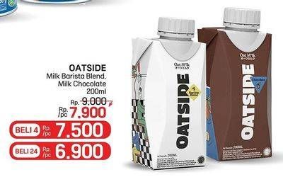 Promo Harga Oatside UHT Milk Barista Blend, Chocolate 200 ml - LotteMart