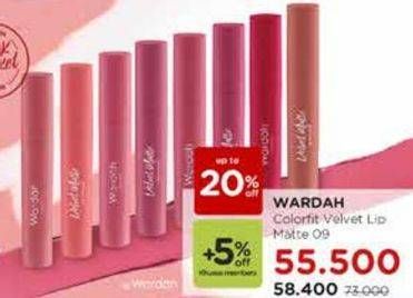 Promo Harga WARDAH Colorfit Velvet Matte Lip Mousse 09 4 gr - Watsons