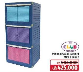 Promo Harga Club Minimalis Max Cabinet Mini Susun 3  - Lotte Grosir