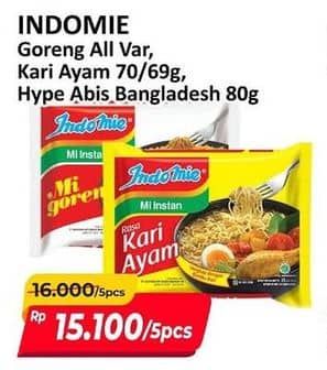 Promo Harga Indomie Mi Goreng/Indomie Mi Kuah/Indomie Hype Abis   - Alfamart