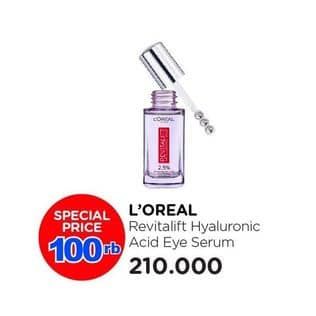 Loreal Revitalift Hyaluronic Acid Eye Serum 20 ml Diskon 52%, Harga Promo Rp100.000, Harga Normal Rp210.000