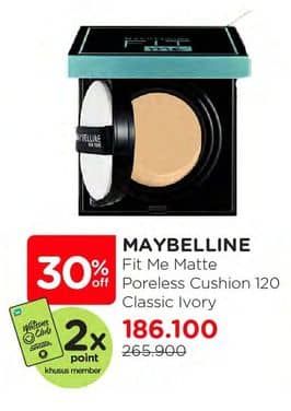 Promo Harga Maybelline Fit Me Matte & Poreless Cushion 120-Classic Ivory  - Watsons