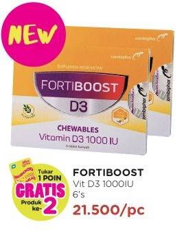 Promo Harga FORTIBOOST Vitamin D3 1000 IU 6 pcs - Watsons