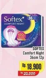 Promo Harga Softex Comfort Night Wing 36cm 12 pcs - Alfamart