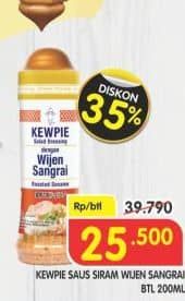 Promo Harga Kewpie Saus Siram Wijen Sangrai Btl 200ml Wijen Sangrai 200 ml - Superindo