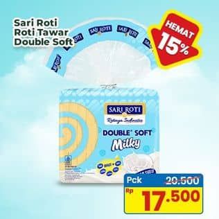 Promo Harga Sari Roti Tawar Double Soft 360 gr - Indomaret