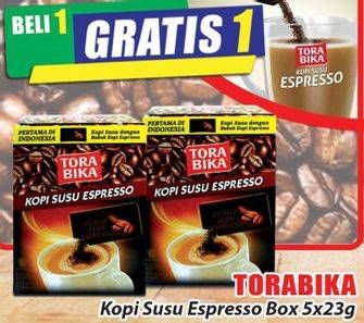 Promo Harga Torabika Kopi Susu Espresso 5 pcs - Hari Hari